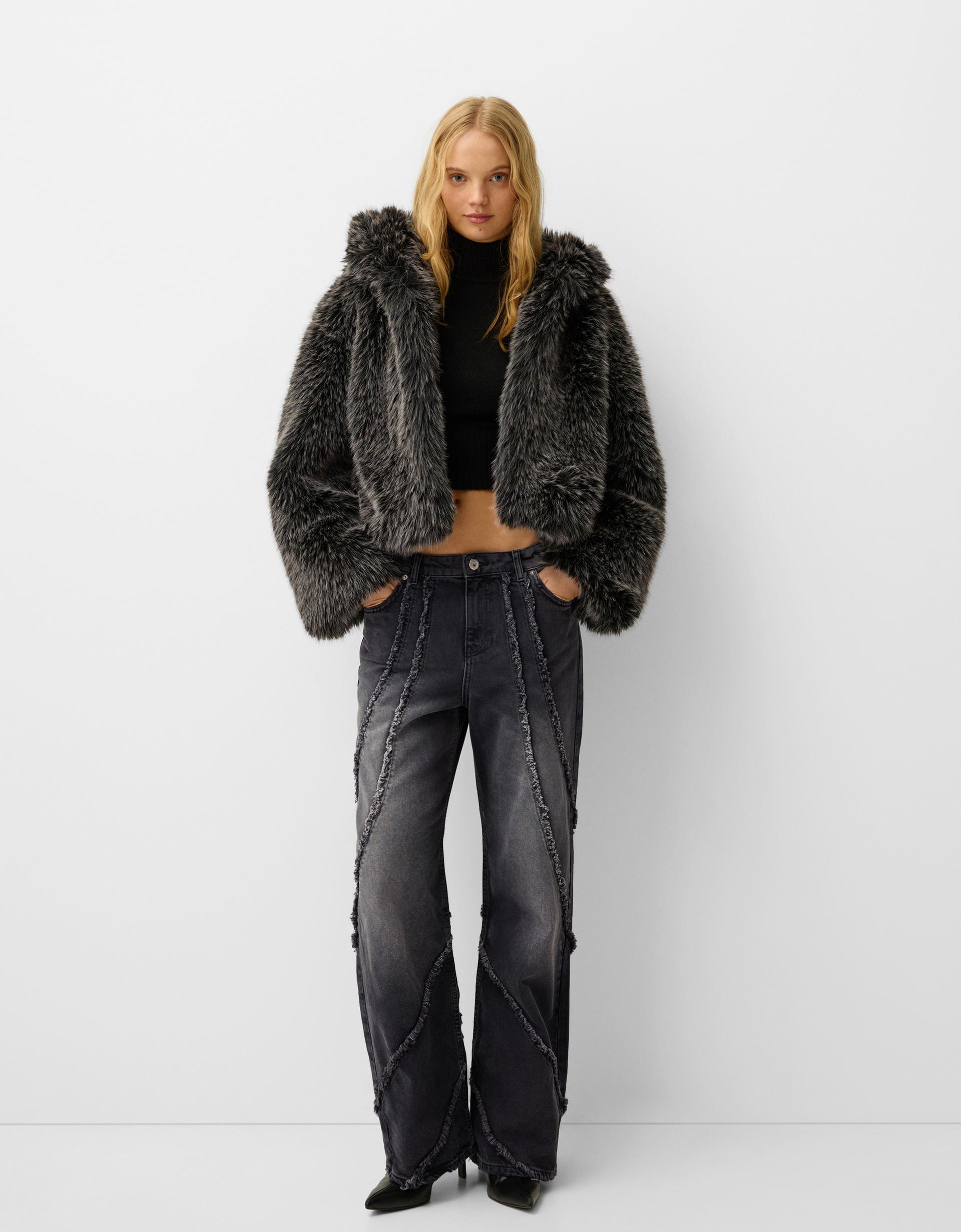 Baggy-Jeans mit Quasten
