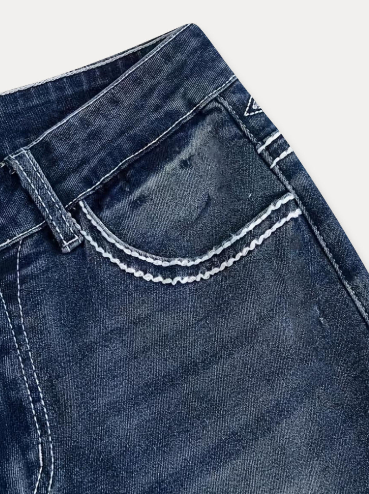 Zerrissene Straight Leg-Jeans