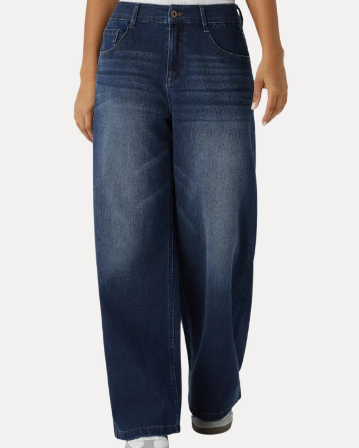 Zerrissene Straight Leg-Jeans