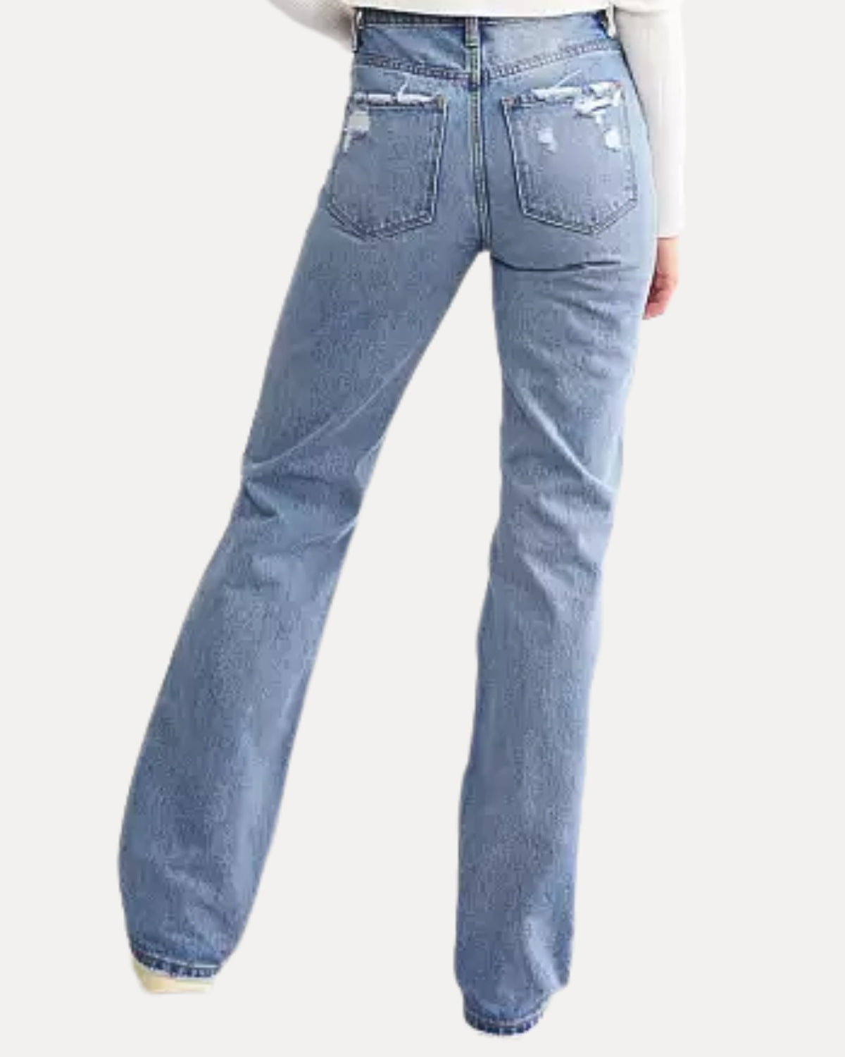 Zerrissene Straight Leg-Jeans