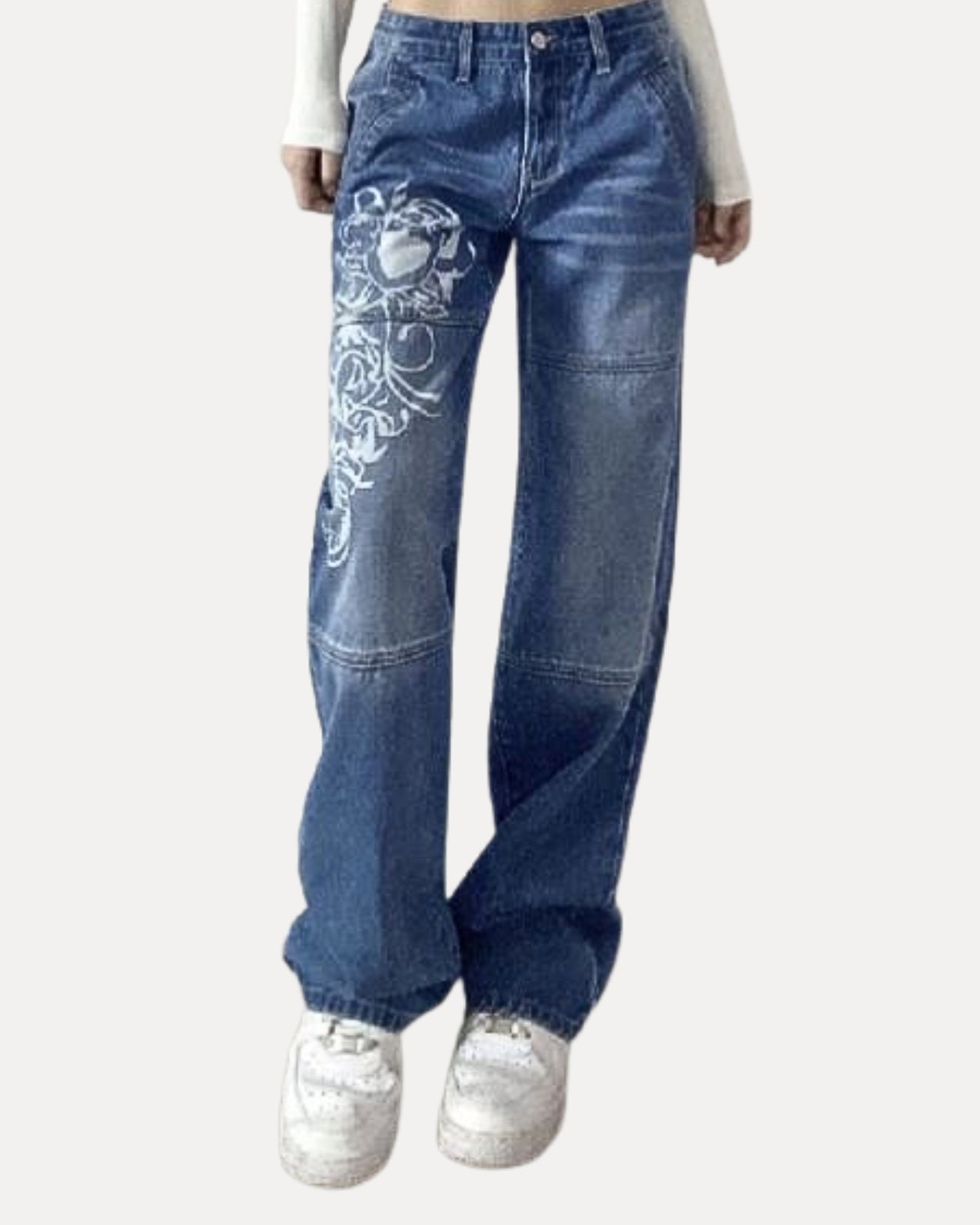 Jean droit déchiré