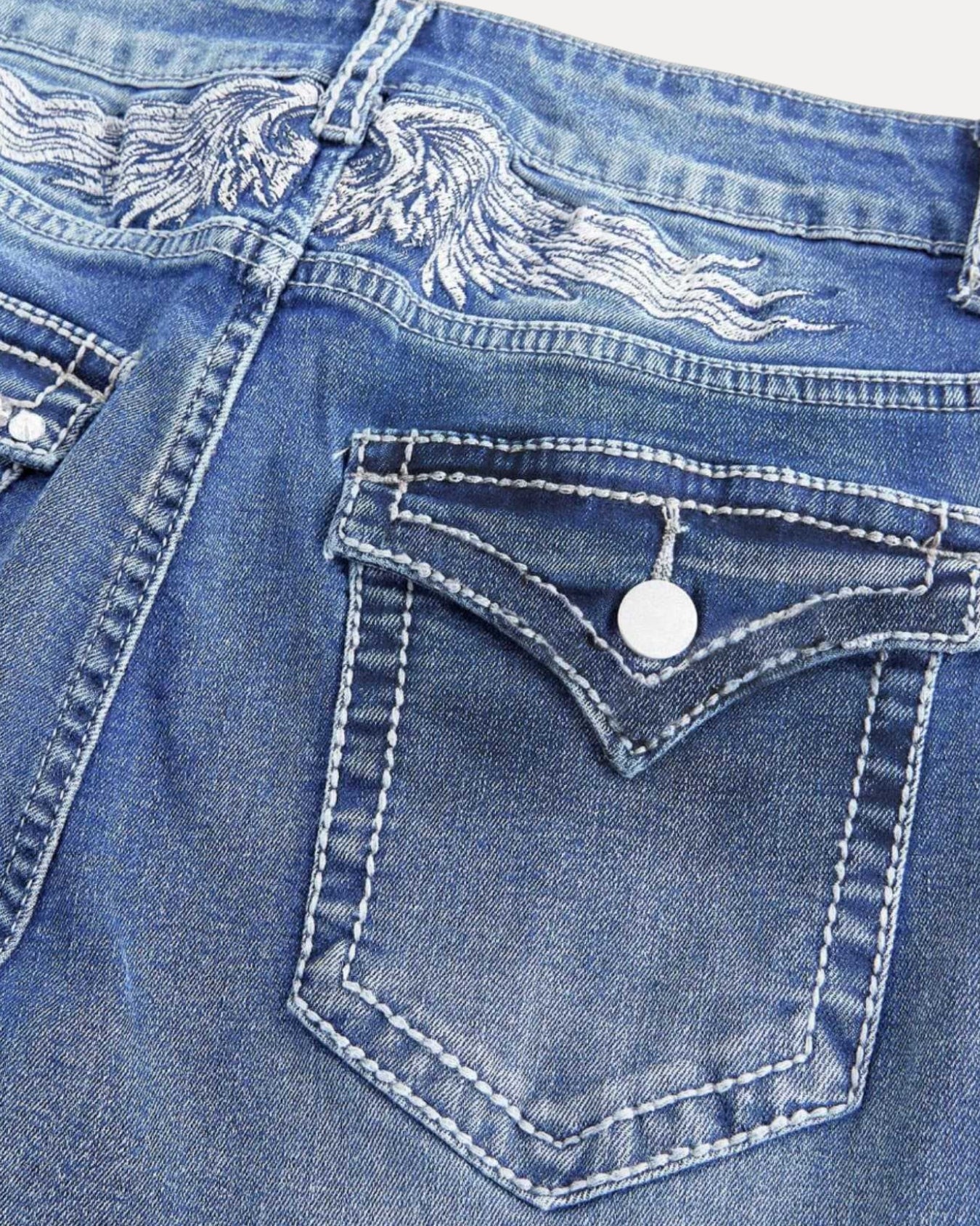 Zerrissene Straight Leg-Jeans