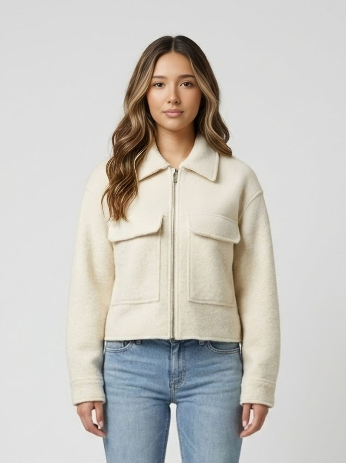 Cropped Wool Jacket
