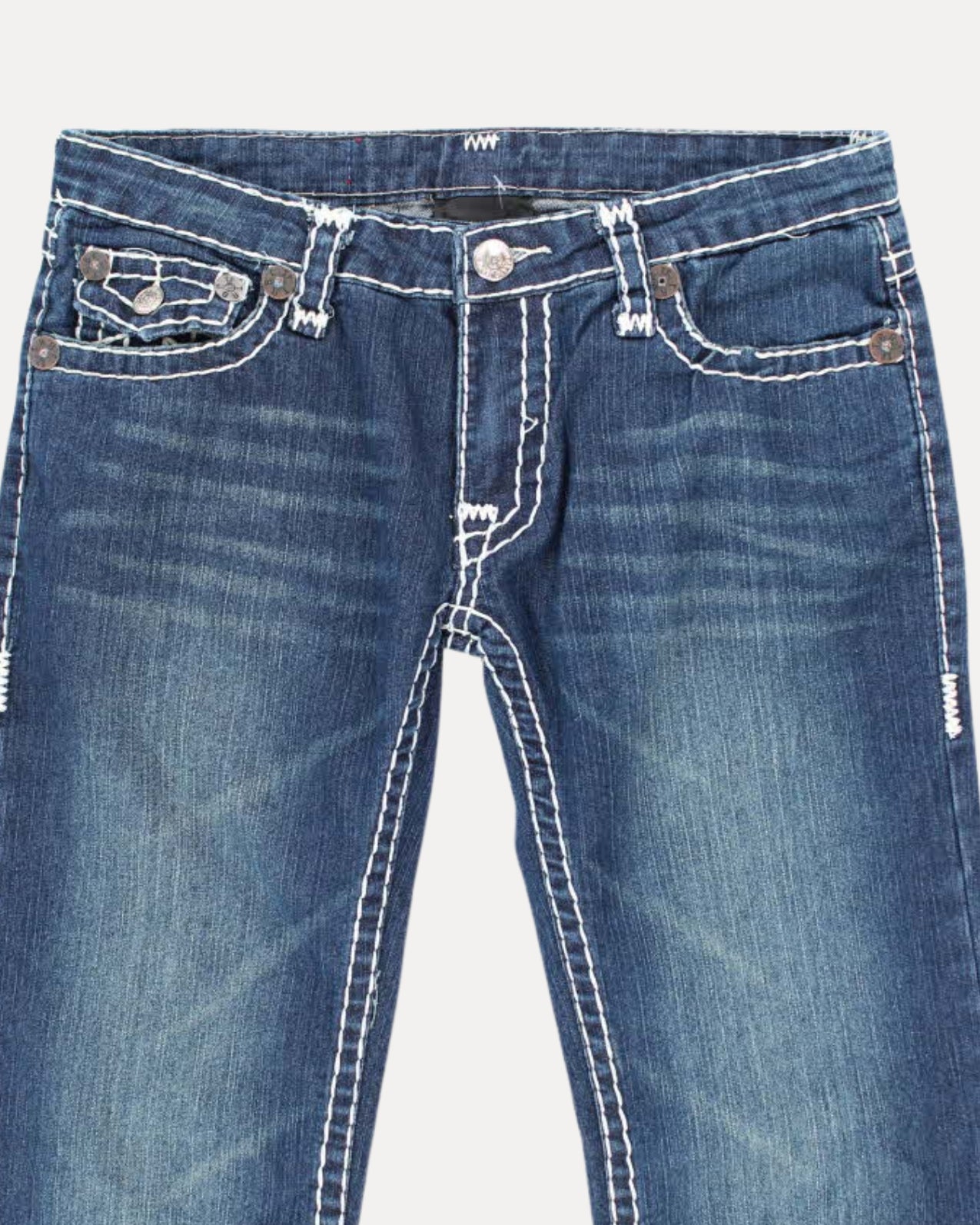 Zerrissene Straight Leg-Jeans