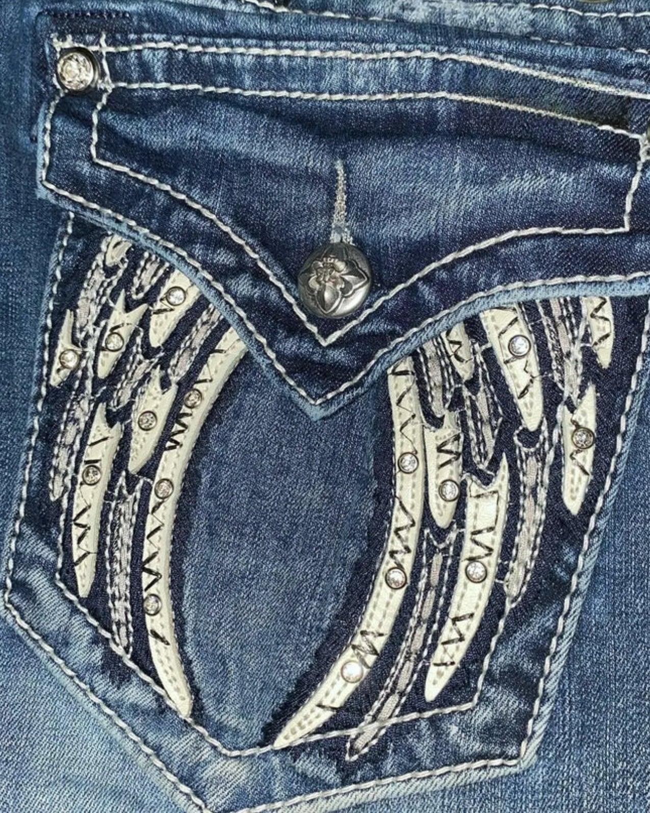 Zerrissene Straight Leg-Jeans