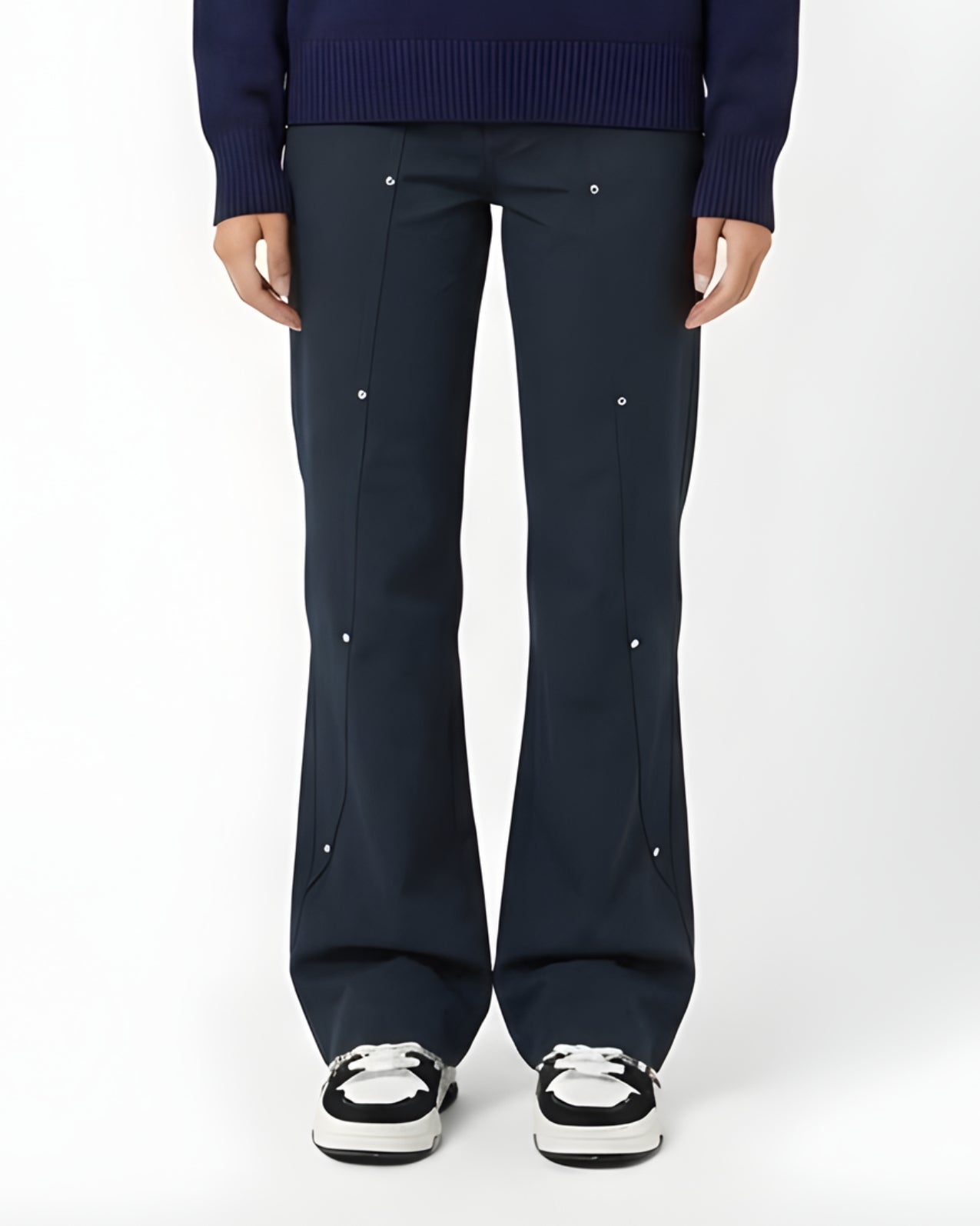 Zerrissene Straight Leg-Jeans