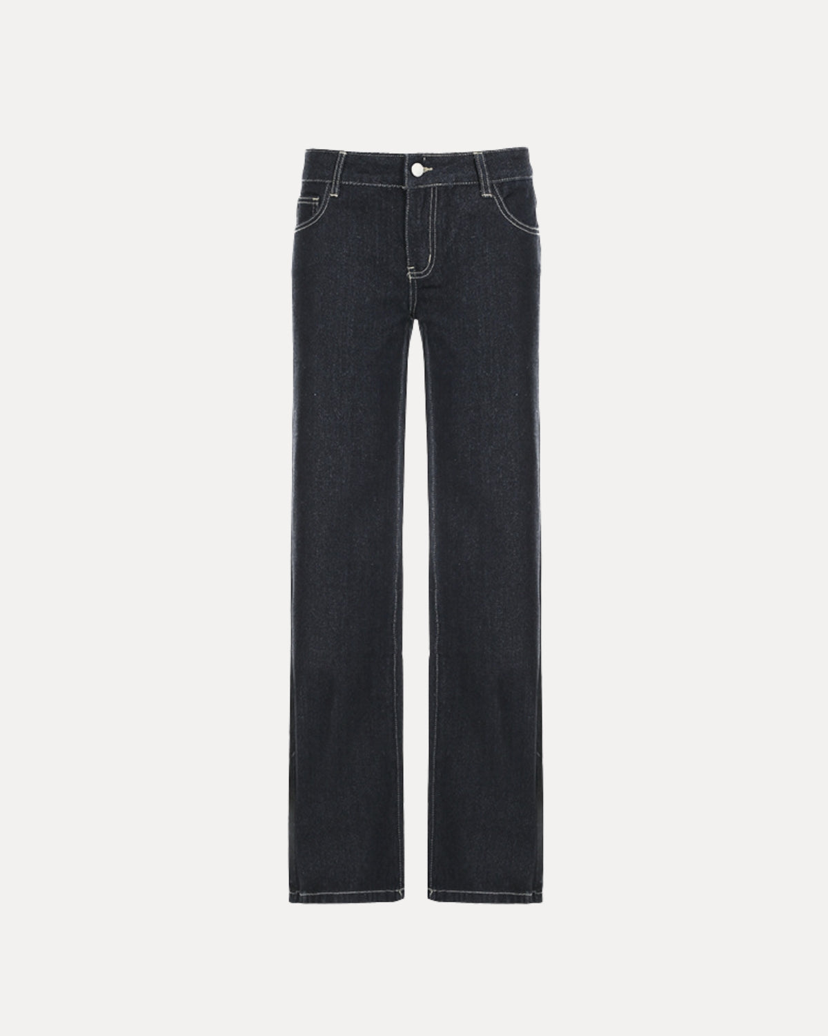 Zerrissene Straight Leg-Jeans
