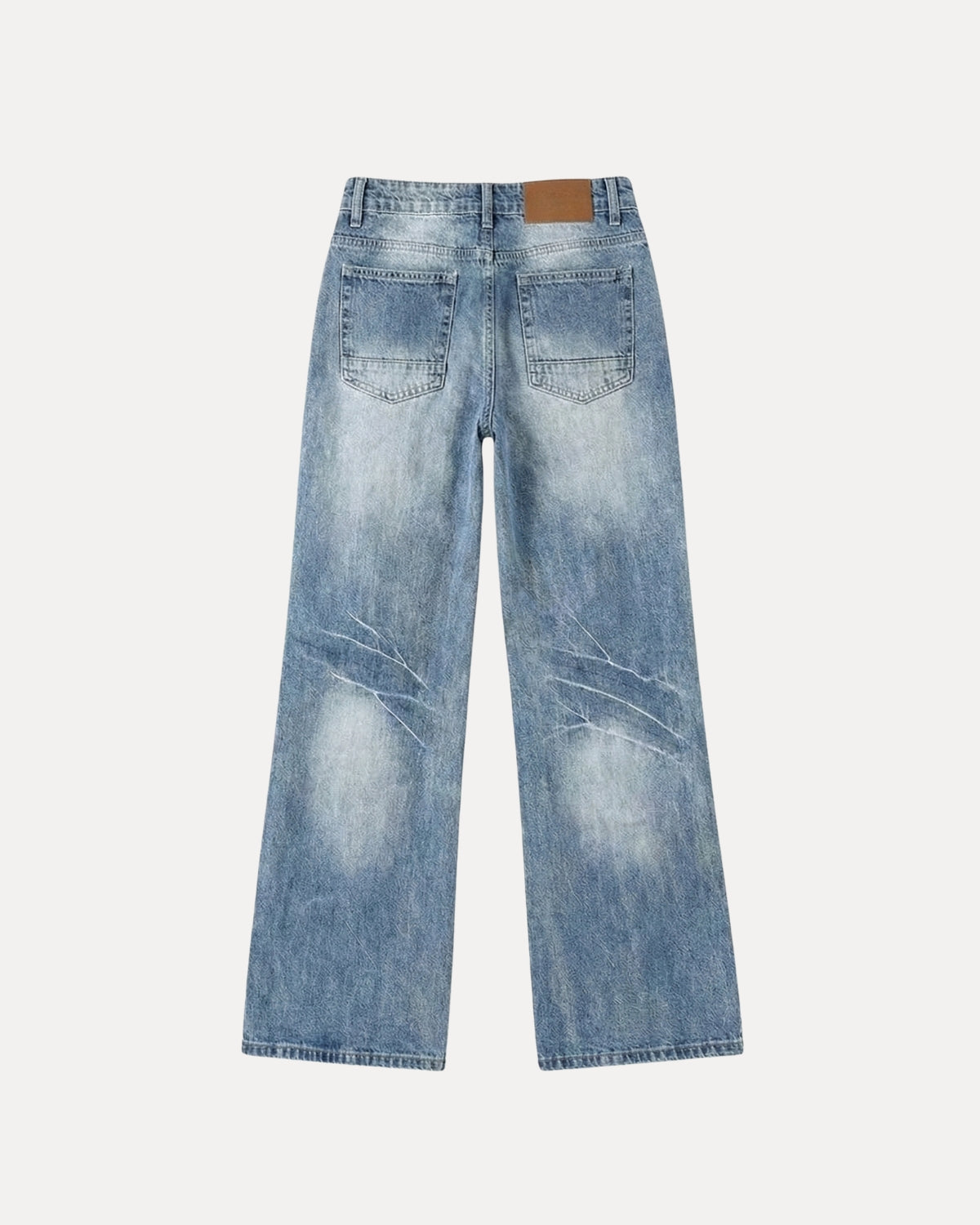 Zerrissene Straight Leg-Jeans