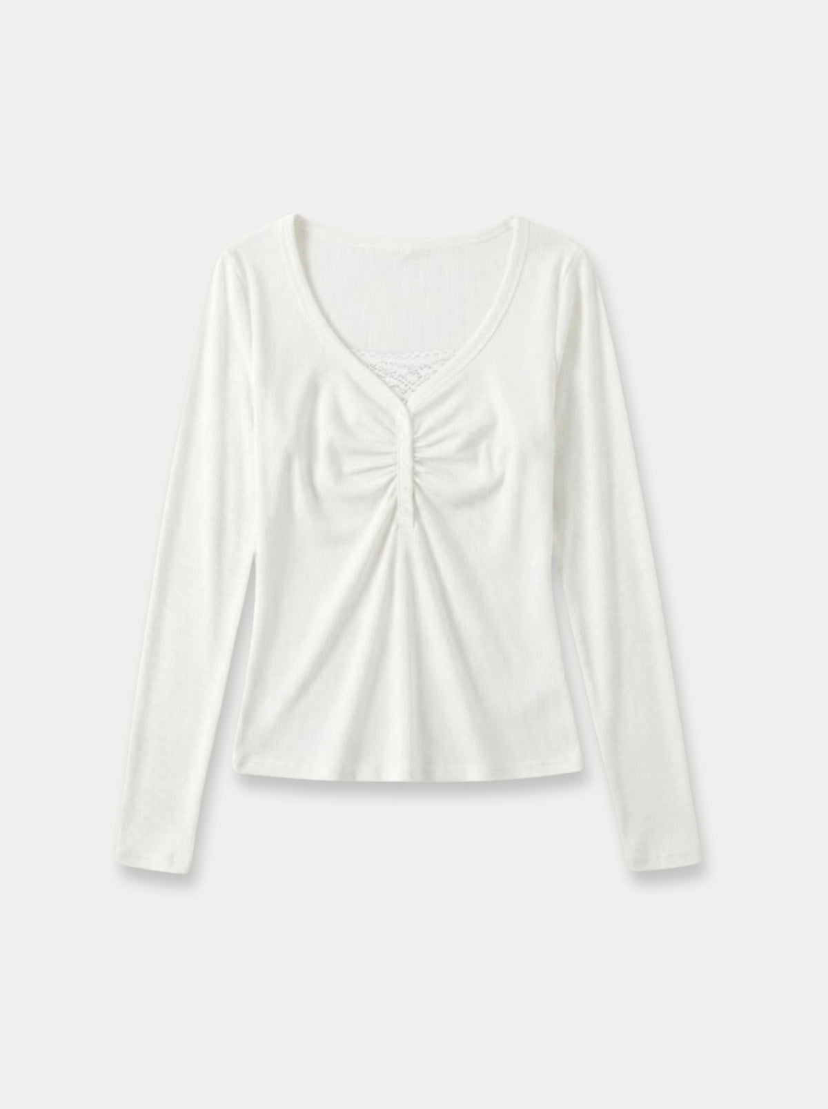 Ruched Henley Top