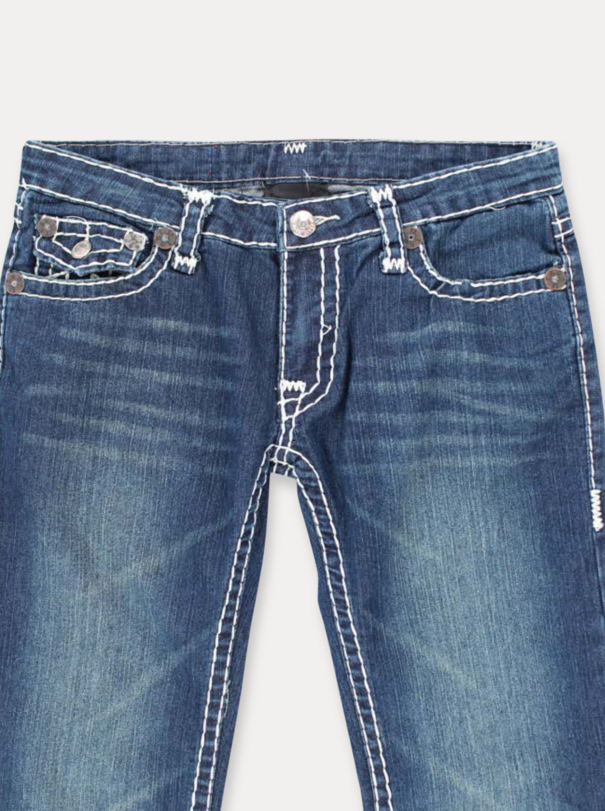 Zerrissene Straight Leg-Jeans