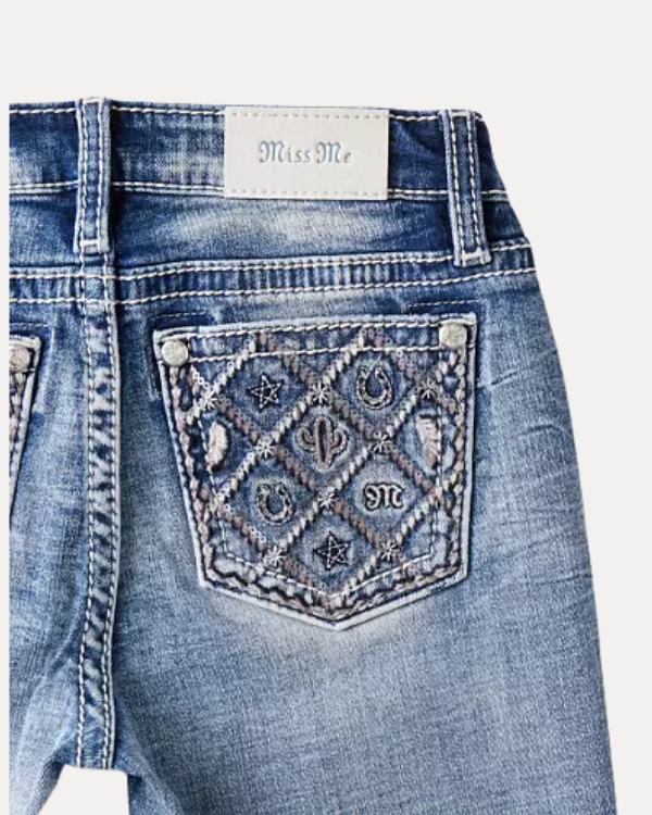 Zerrissene Straight Leg-Jeans
