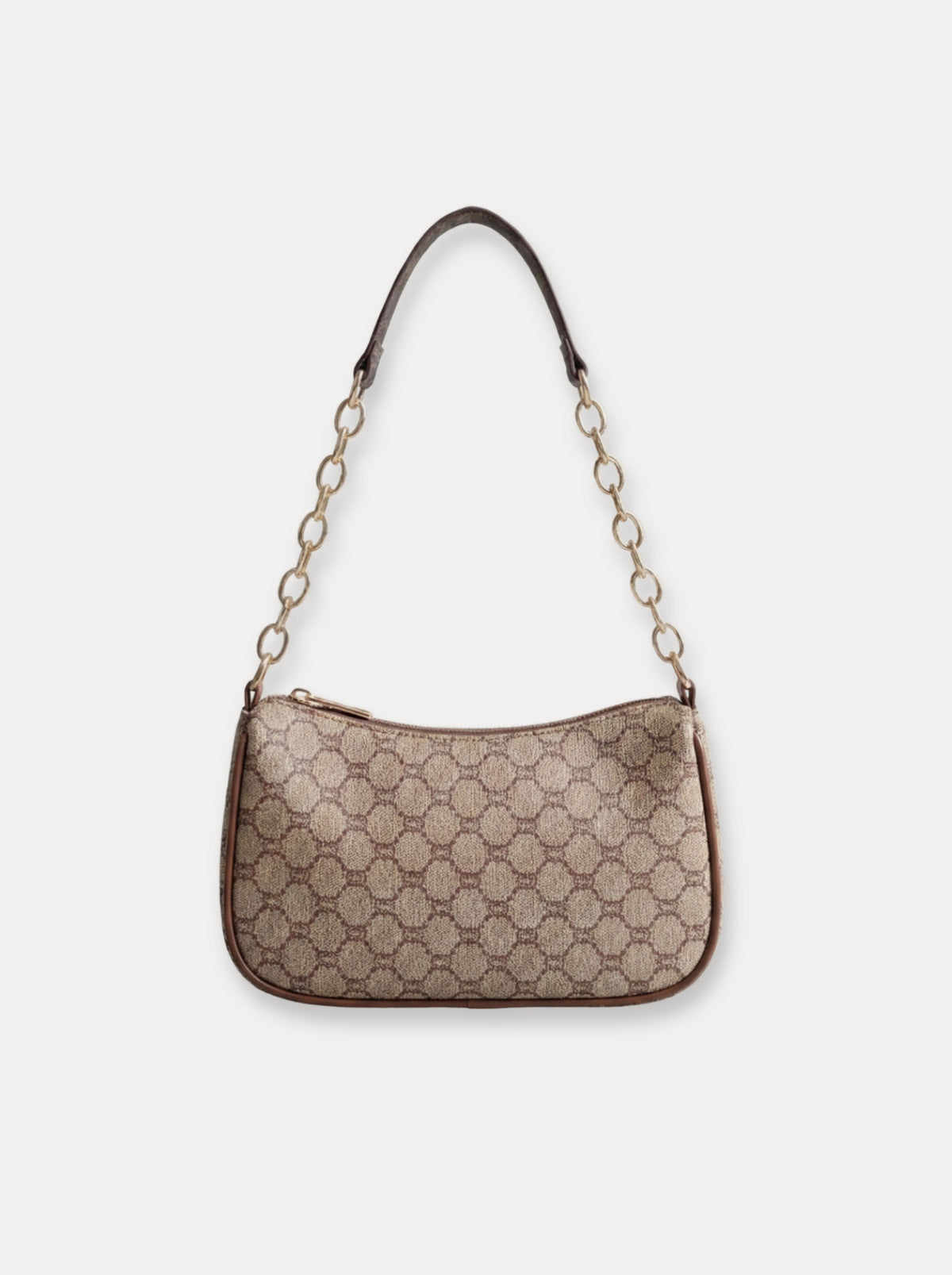 Chain Handle Baguette Bag