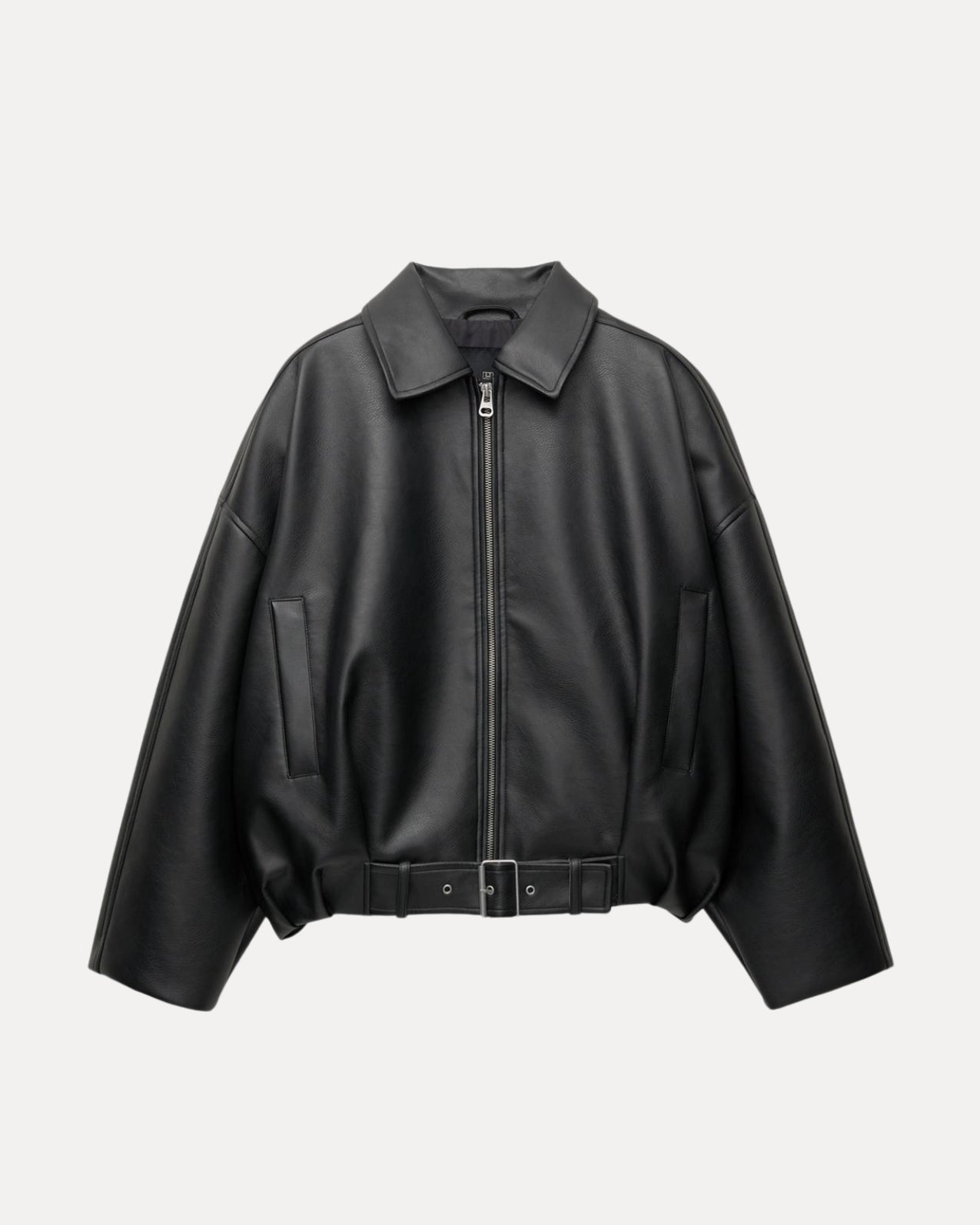 Belted Leather Jacket