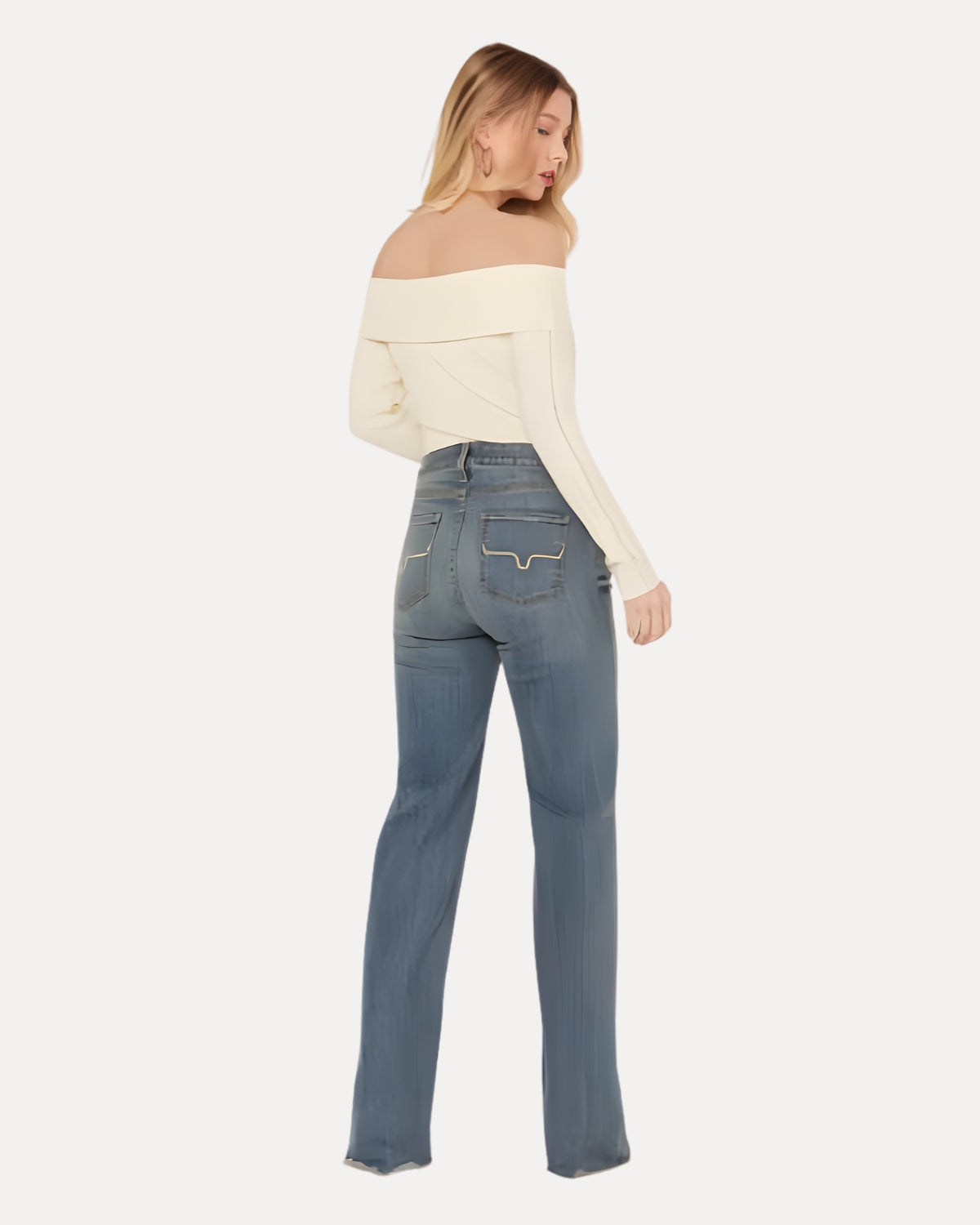 Zerrissene Straight Leg-Jeans