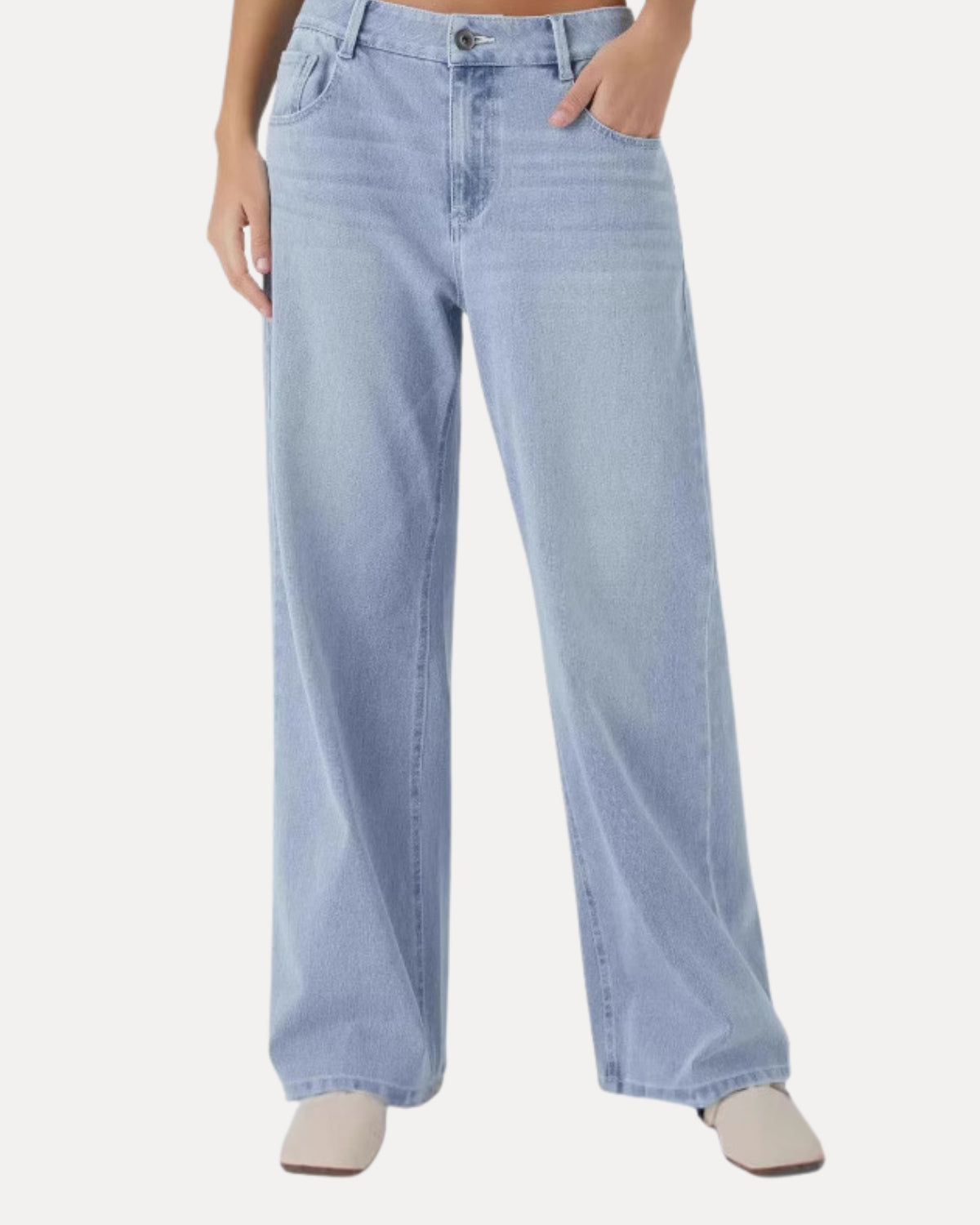 Zerrissene Straight Leg-Jeans
