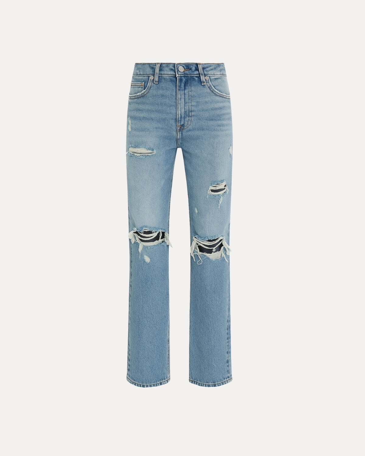 Zerrissene Straight Leg-Jeans