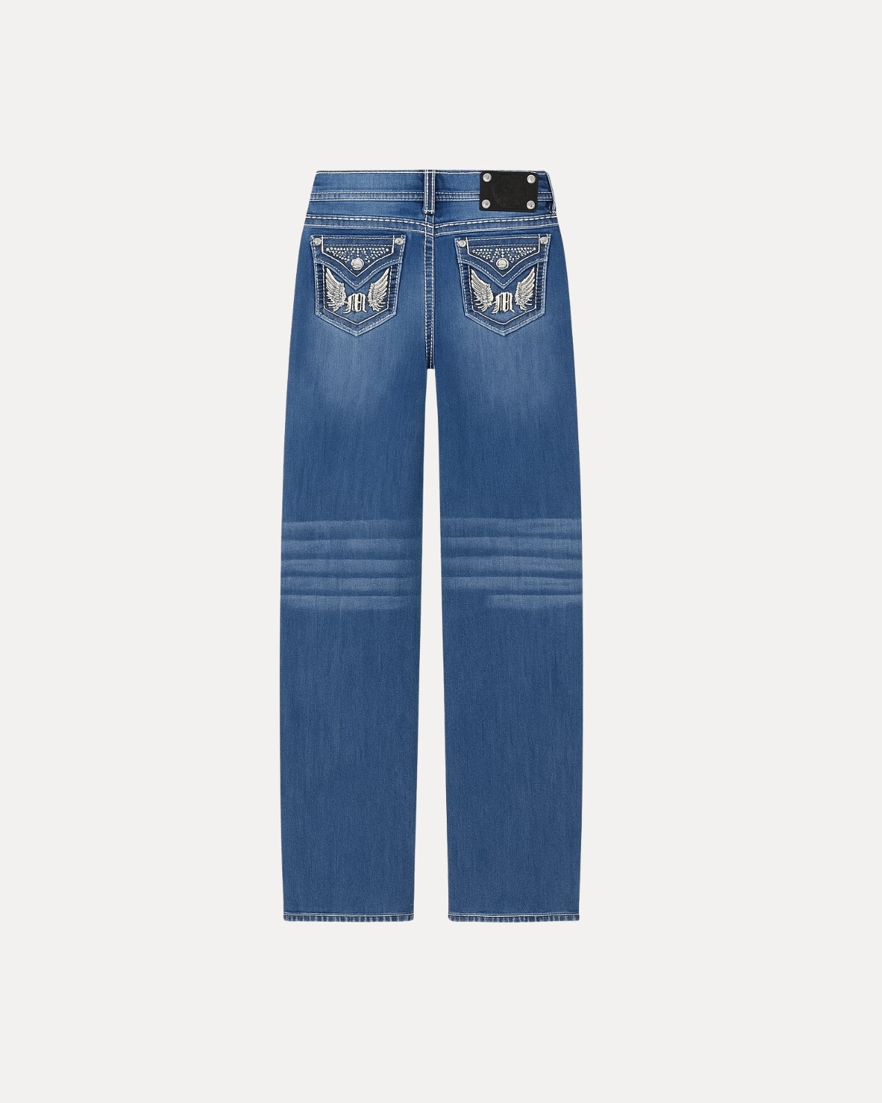 Zerrissene Straight Leg-Jeans