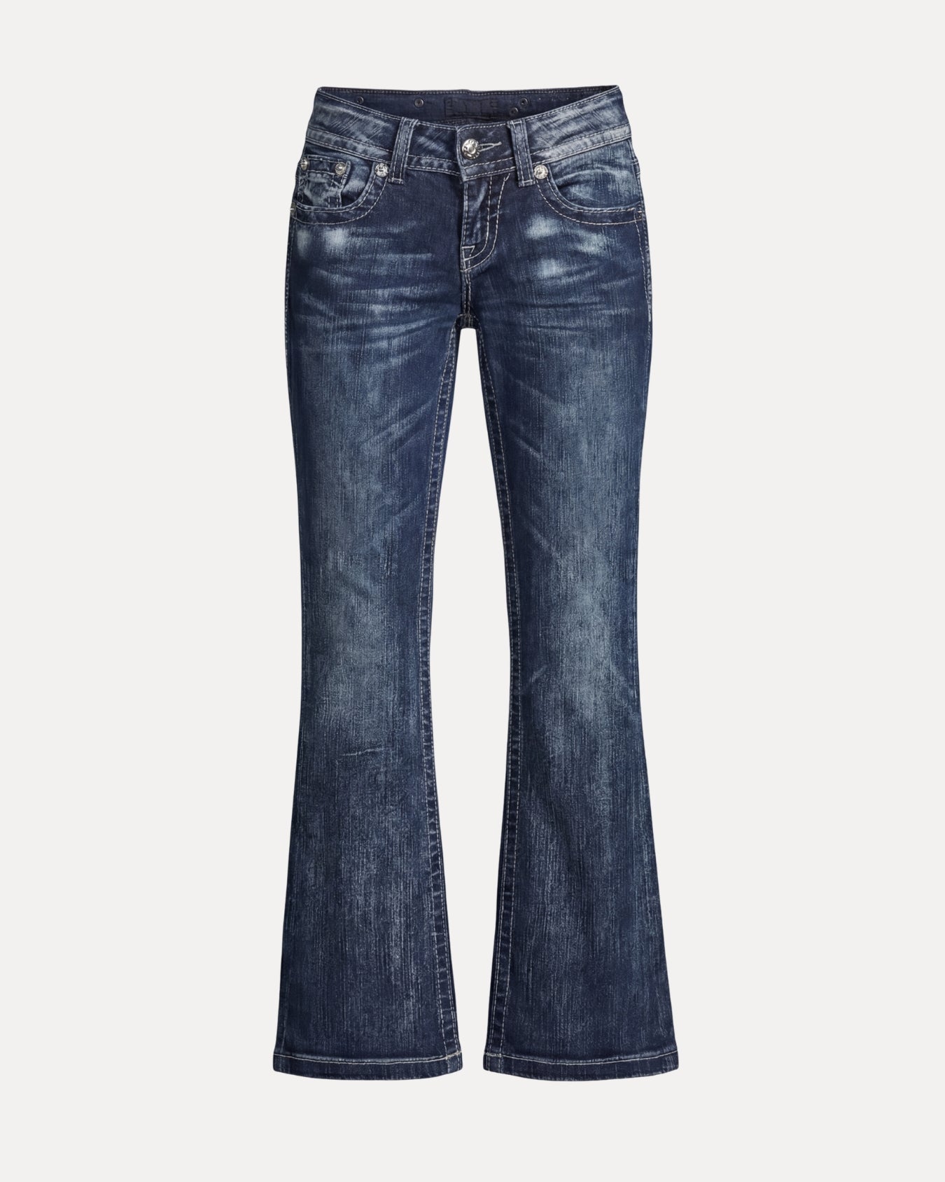 Zerrissene Straight Leg-Jeans