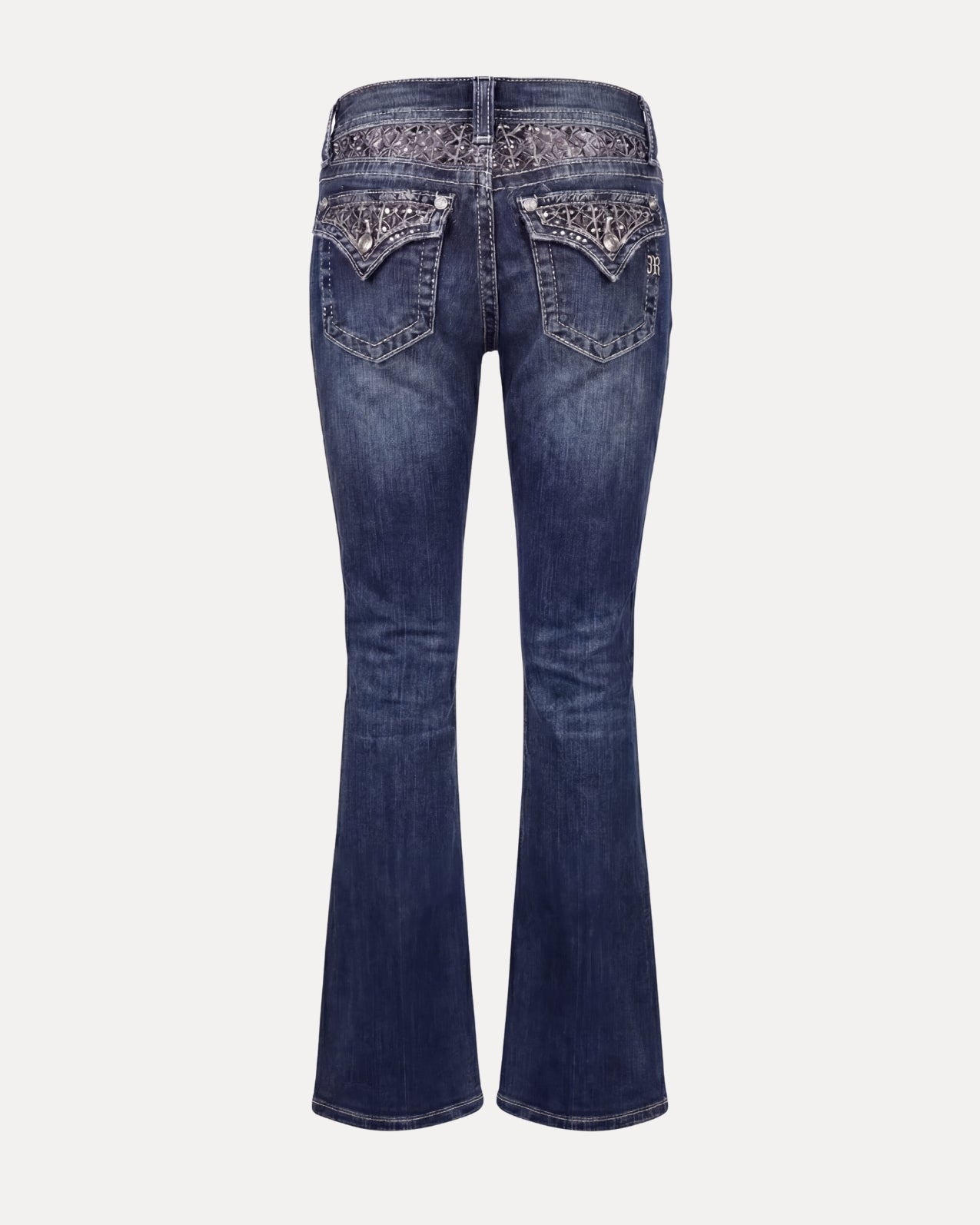 Zerrissene Straight Leg-Jeans