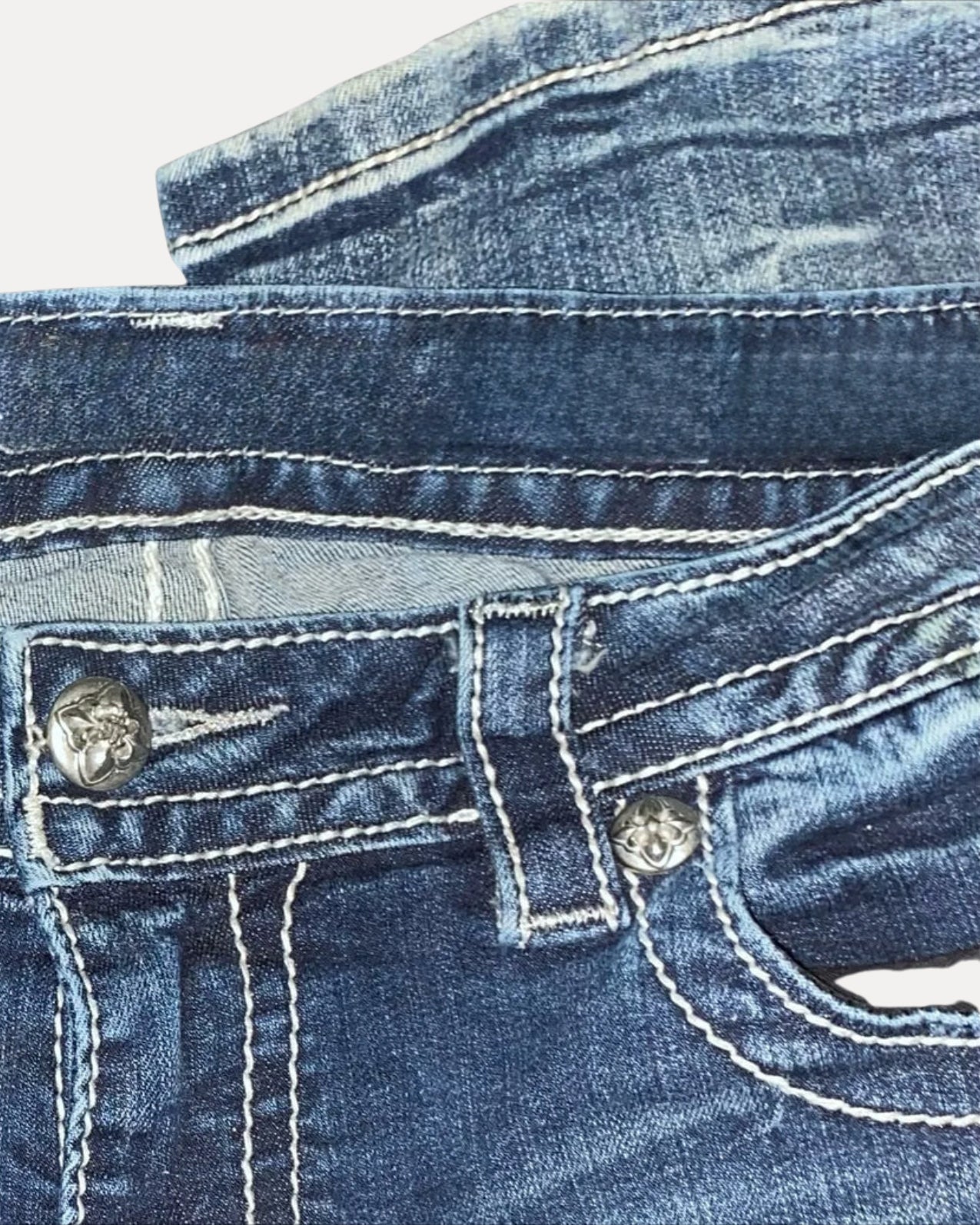 Zerrissene Straight Leg-Jeans