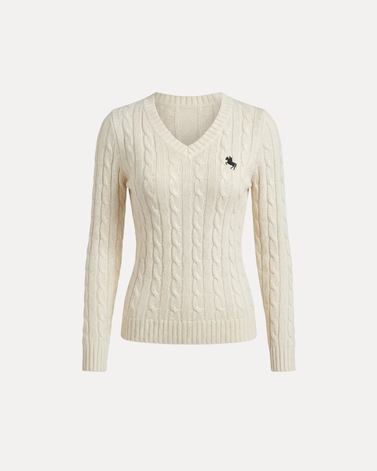 Cable Knit V-Neck Sweater