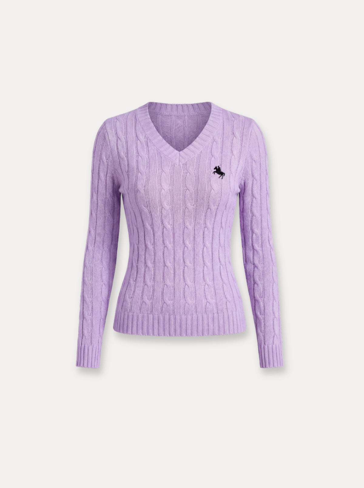 Cable Knit V-Neck Sweater
