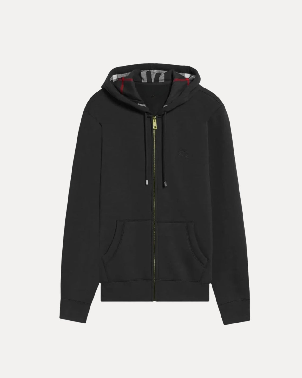 Checked Zip Hoodie
