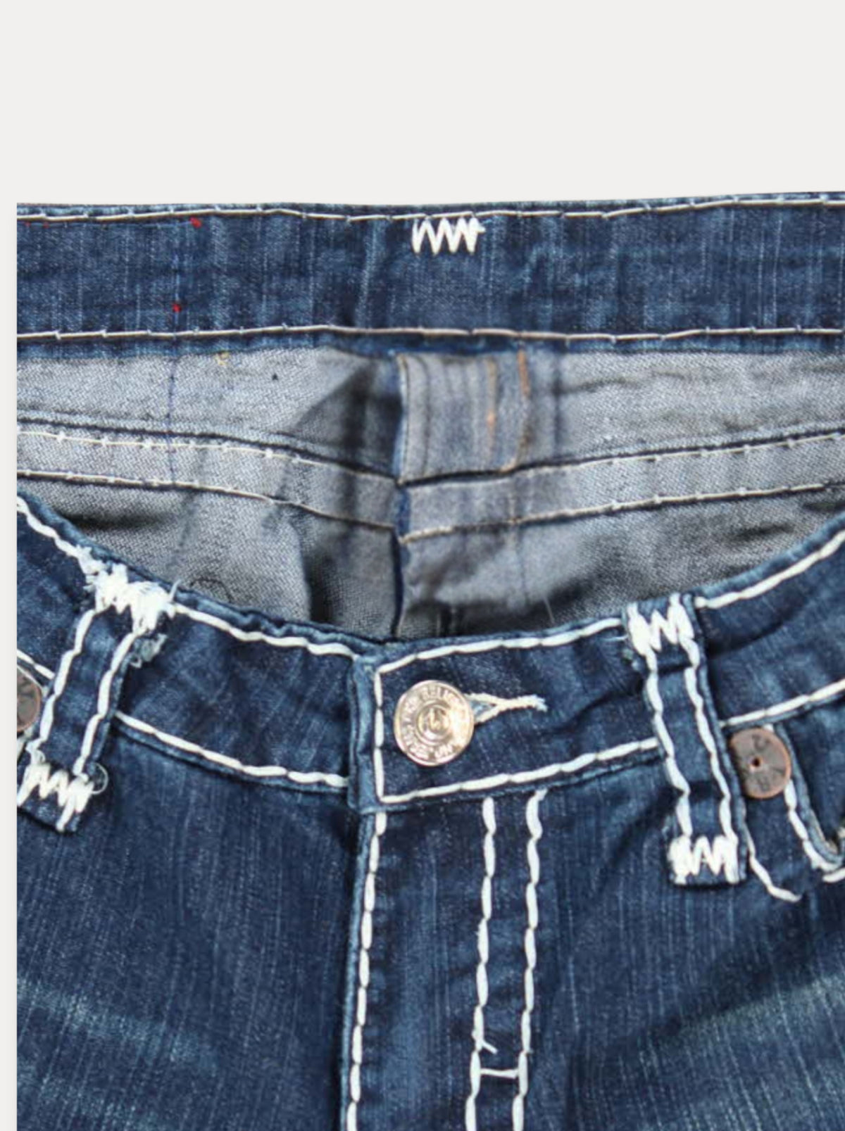 Zerrissene Straight Leg-Jeans