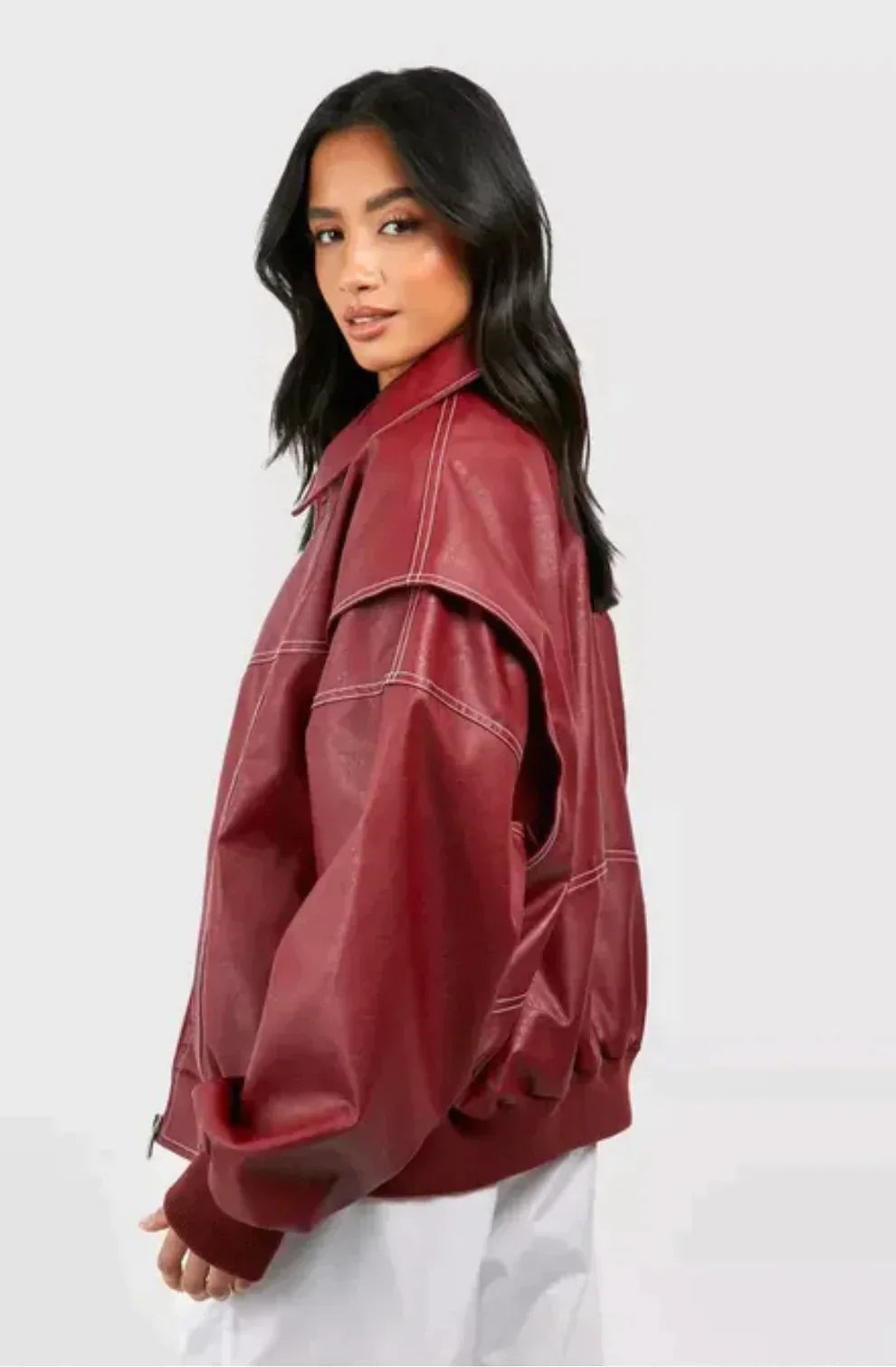 Blouson aviateur viral en similicuir